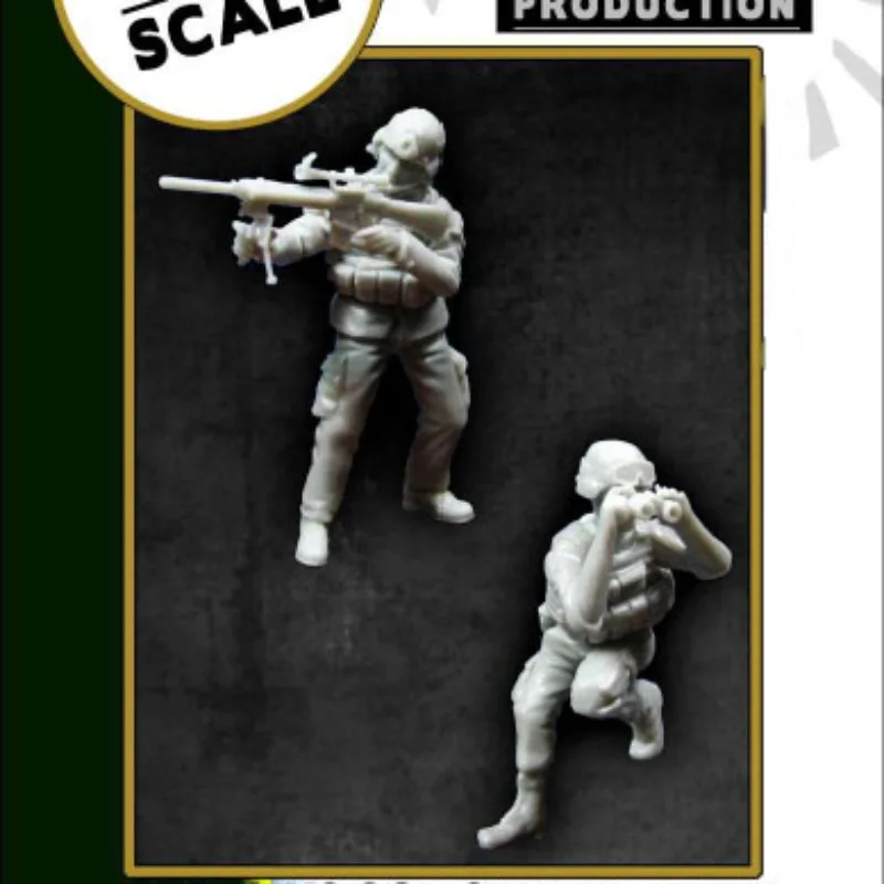 

1/35 Scale Resin Figure Toys Model Kit Modern Military US SOF Sinper Team Miniature Statue 2 Figures Unassembled and Unpainted