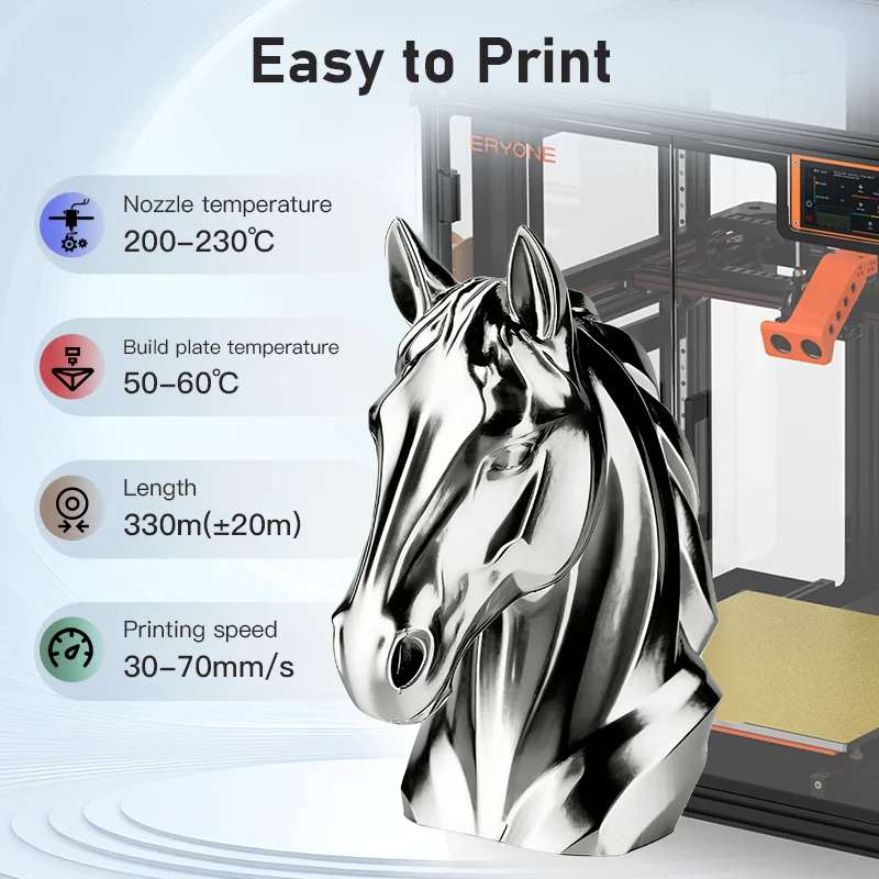 

ERYONE 10KG Ultra-Silk PLA 3D Printer Filament 1.75mm,Silk Shiny Finish, Glossy Smooth Surface Vibrant Color 1kg Spool Wholesale