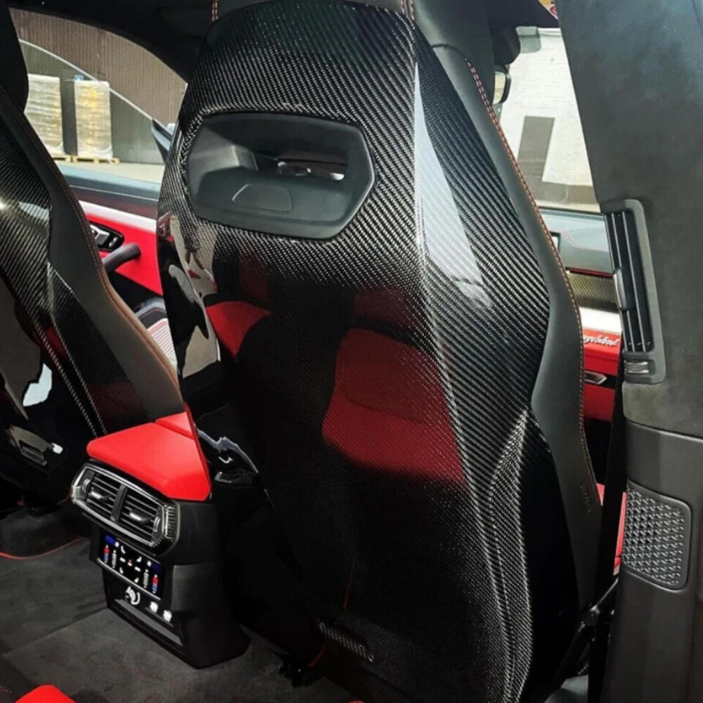 Real Dry Carbon Seat Back Cover Backrest Cover For Lamborghini URUS 2018-2022