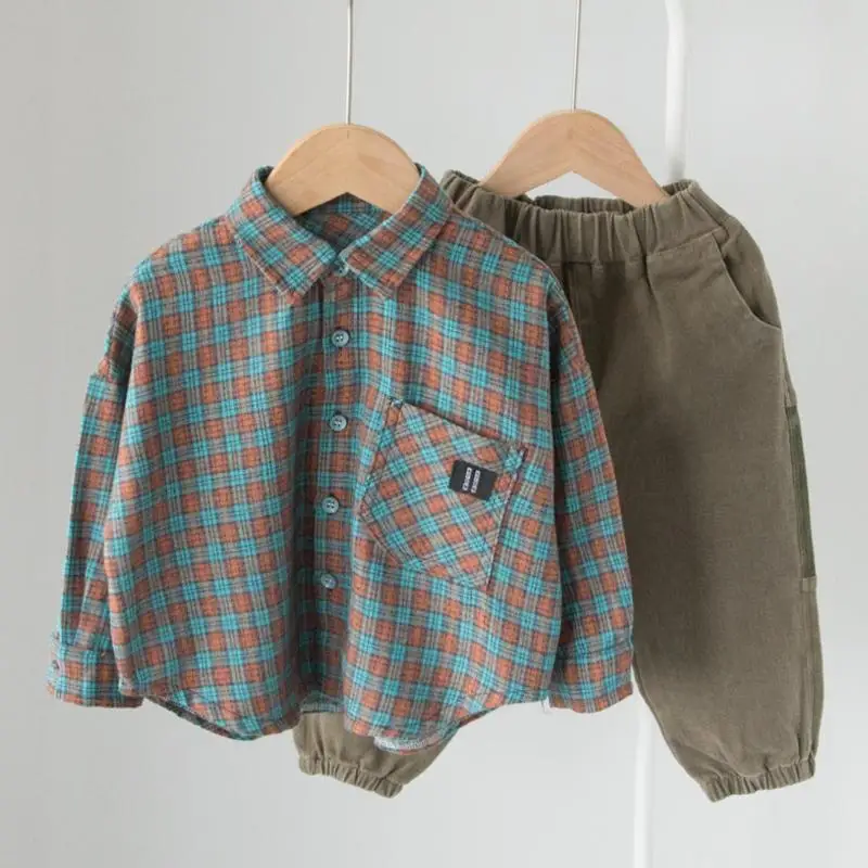 Good frosted shirt, children's long-sleeved shirt spring and autumn boy baby jacket Korean version coat tide90-140CM