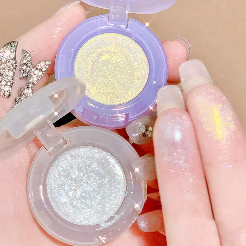 1PC Makeup Waterproof Shimmer Eyeshadow Palette Diamond Glitter Monochrome Sequins Eyeshadow Highlighter Pigmented Brighten Eyes