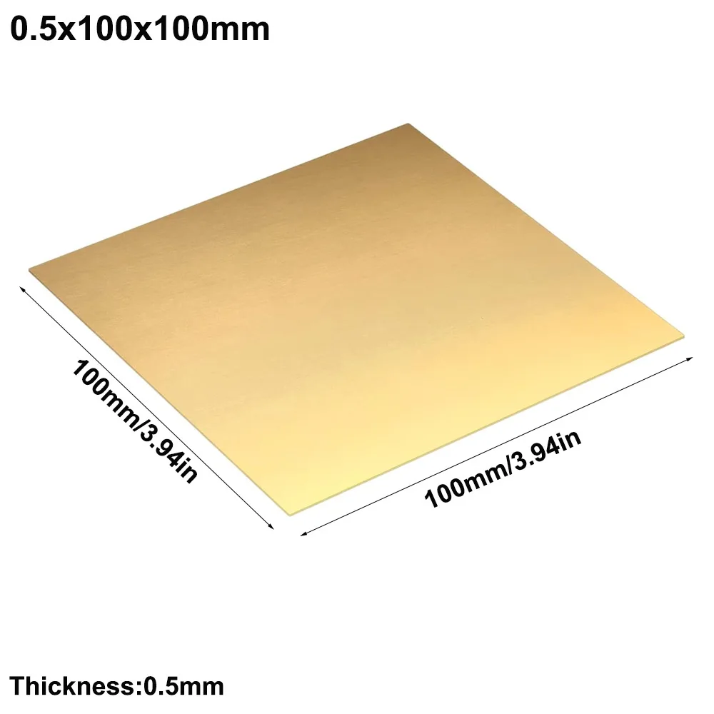 New Copper Brass Plate Sheet 0.5mm 0.8mm 1mm Multiple Sizes Brass Plate Brass Sheet