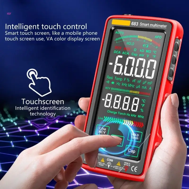 Precisions Digital Multimeter 6000 Counts Multifunction Multimeter with Full Screen