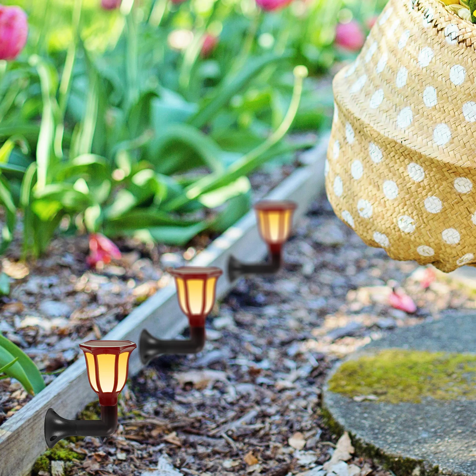 10 قطعة موصل ضوء خارجي متين مادة ABS إضاءة المناظر الطبيعية تمديد القطب استبدال أجزاء لأضواء الحديقة الشمسية