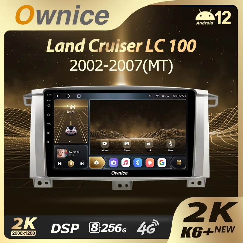 Ownice K6+ 2K For Toyota Land Cruiser LC 100 For Lexus LX470 J100 2 II 2002 - 2007 Car Radio Multimedia Navigation stereo GPS