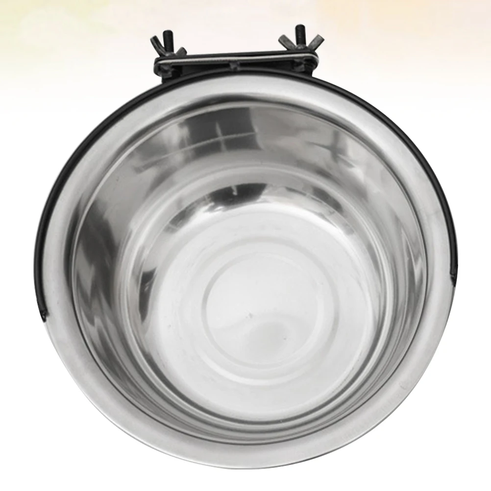 

Stainless Steel Anti-Tip Dog Bowl 150Ml Hanging Pet Food Water Cup For Bird Cage Kennel Easy Install Rust Resistant Dishwasher