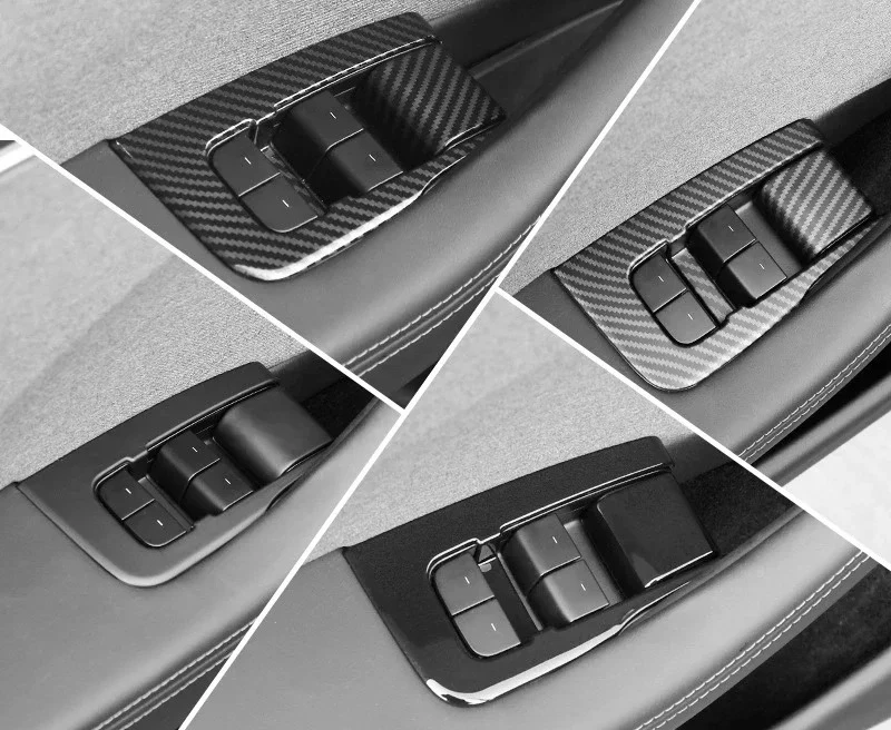 Fensterheber-Schalterabdeckung für Tesla Model Y/3/3+ Highland Ausstattungsrahmen Tastenaufkleber 2017-2024 Auto-Innenausstattung Zubehör – Detail 12
