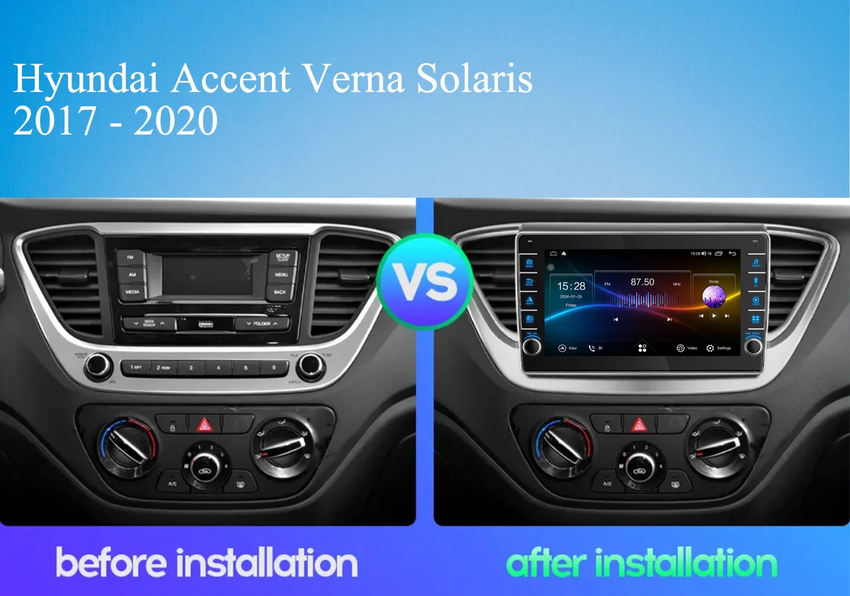 For Hyundai Solaris Verna 2017 - 2021 8G Ram Car Auto Video Music Player Gps Navi Monitor Tape Recorder Entertainment System