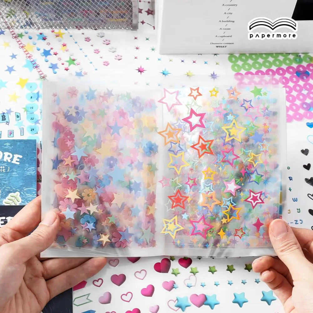 Mr. Paper, Starlight Dot Series Cute Mini Stickers Handmade Material Scrapbook Phone Case Diary Decoration Stationery Stickers