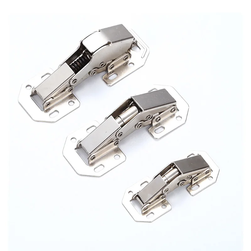 4PCS Cold Rolled Steel Non Perforated Damping Buffer Hinge Universal Cabinet Door Hydraulic Spring Buffer Hinge Hardware