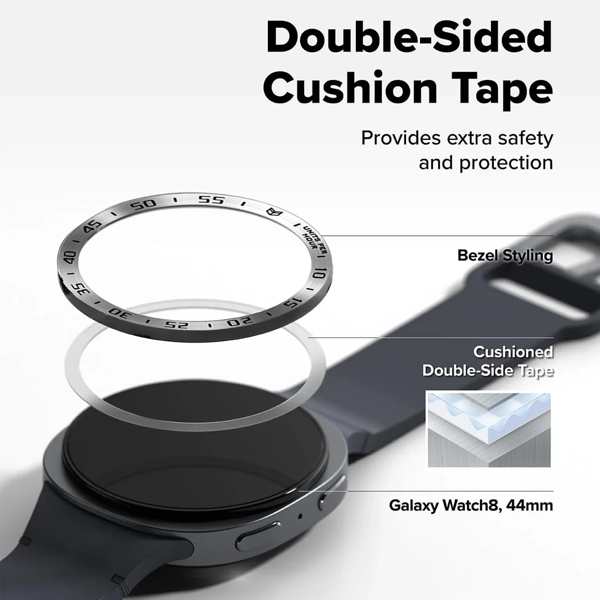 Anillo de bisel de Metal para Samsung Galaxy Watch 8/8, cubierta de bisel clásico, anillo de protección de acero inoxidable, decoración adhesiva para reloj 2025