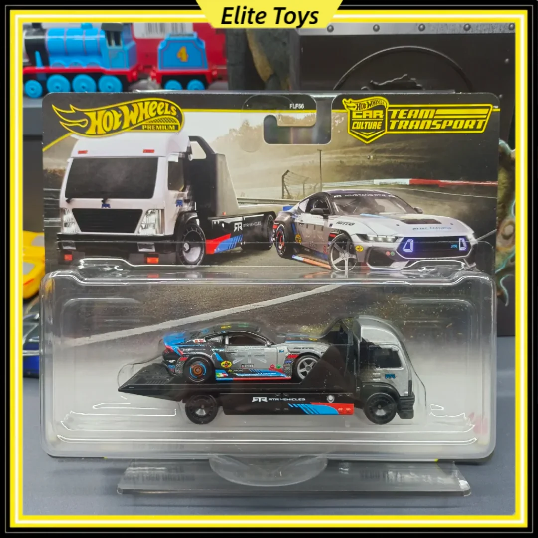 

Hot Wheels Premium Team Transport 2024 Ford Mustang RTR Spec 5-FD + AERO LIFT Diecast 1:64 Car Models Collectible Vehicle Toys