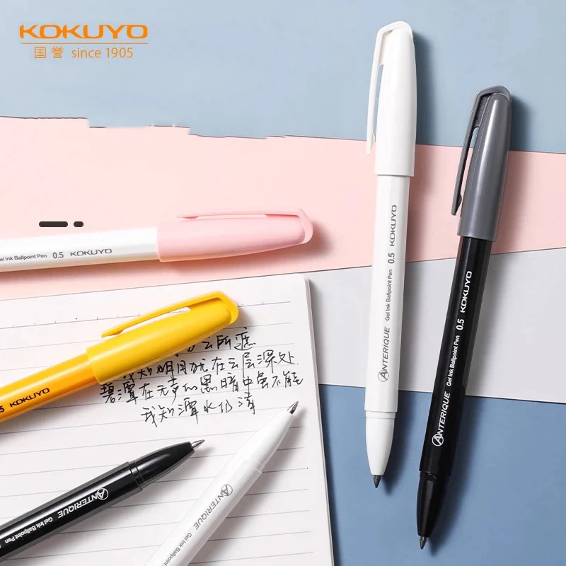 Japanese Kokuyo Gel Pen Co Branded Press Action Pen Quick Dry Black Pen Smooth Signature Pens Writing Supplies