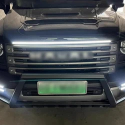 Car Grille Through-light Fit for Haval Raptor Two-color LED Lights Synchronize Original Car Lights Car Modification Parts