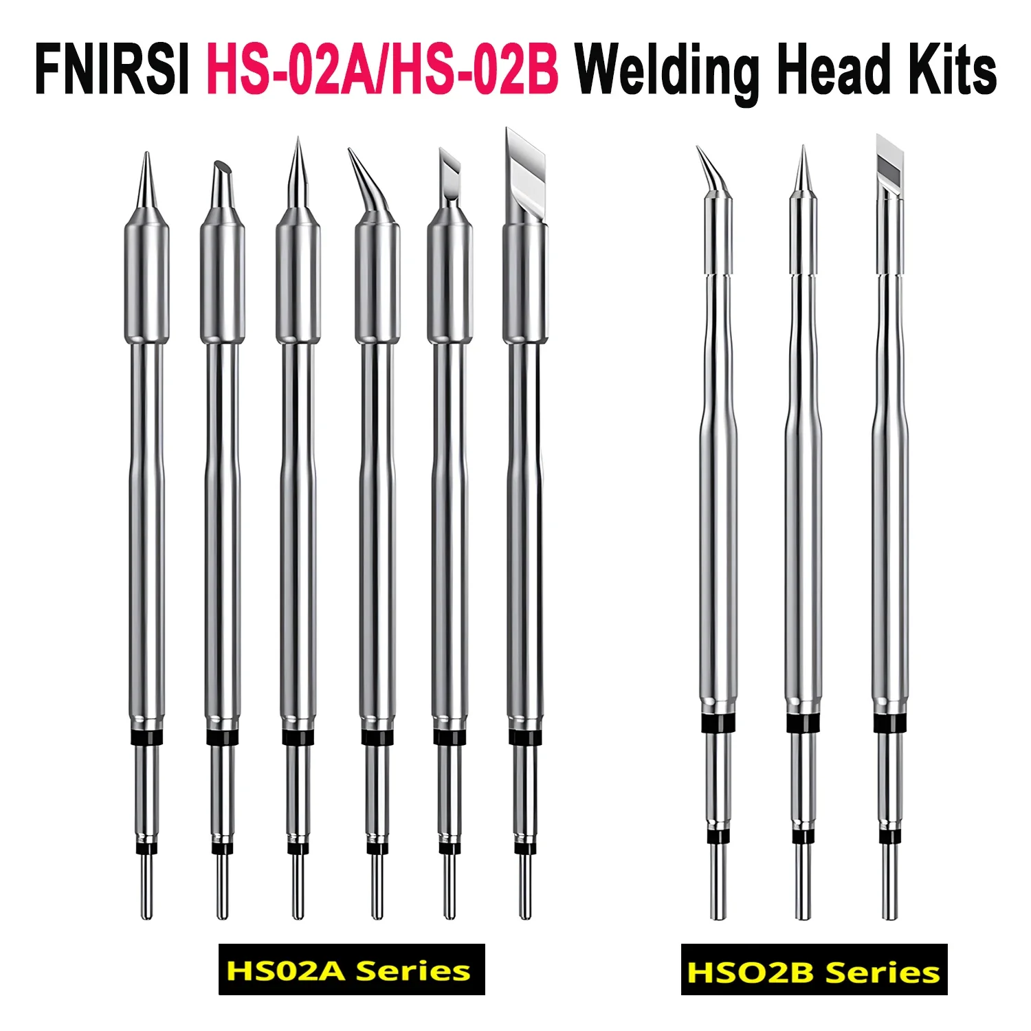 FNIRSI-cabezales de soldadores de HS-02A/ HS-02B, Kit de repuesto de puntas de soldadura B C2 I JS K KU, suministros de soldadura