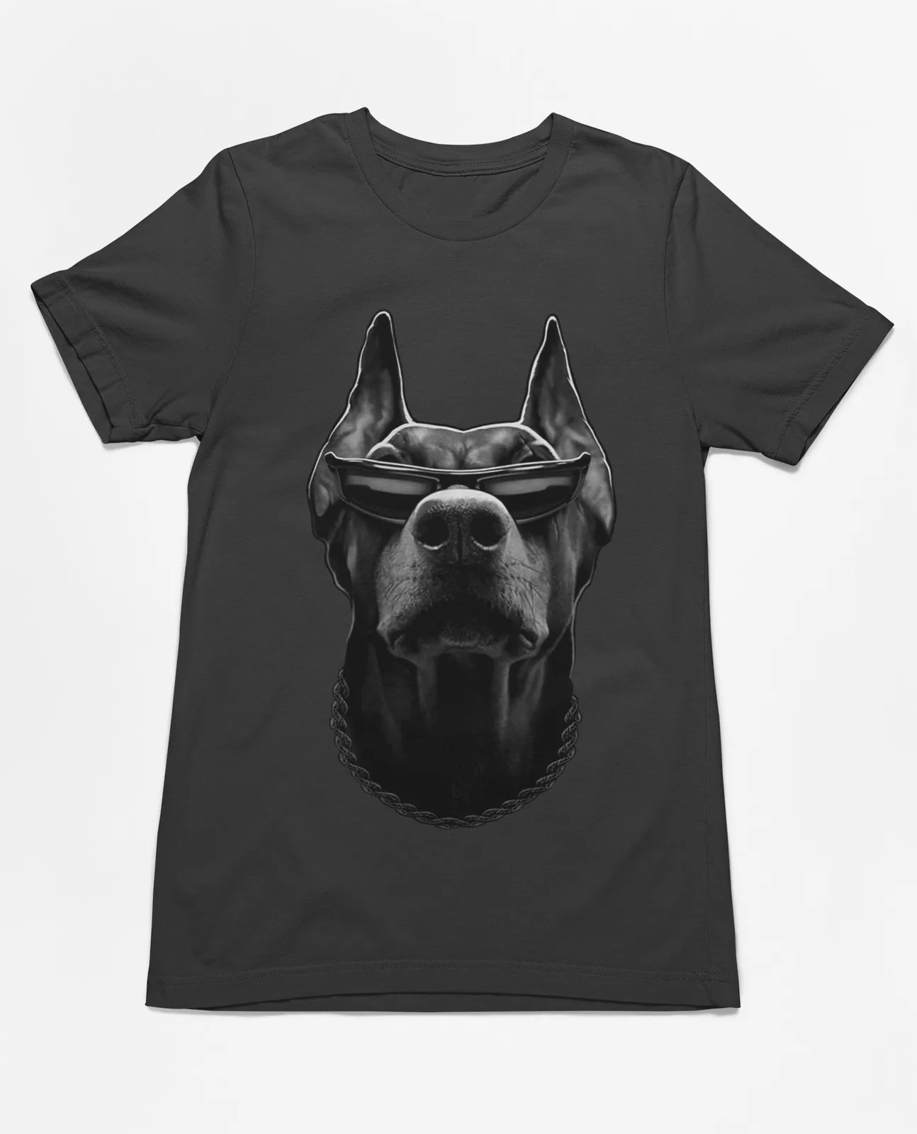 DOBERMAN T-SHIRT Gangster Hunter w Shades Dawg Graphic Tee