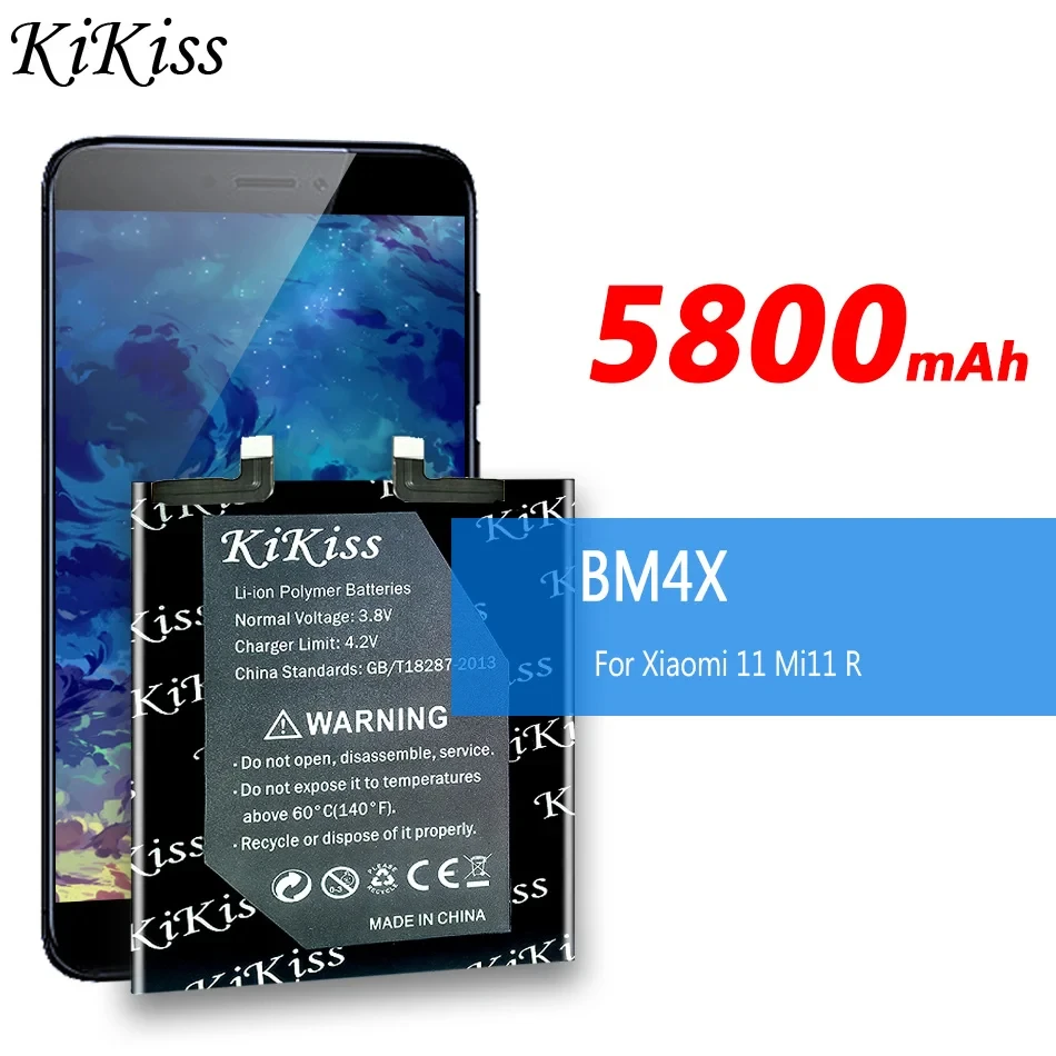 

KiKiss 5700mAh-5800mAh BM4X BM55 Battery For Xiaomi 11 Pro For Mi11 R For Xiaomi11 Pro Batteria