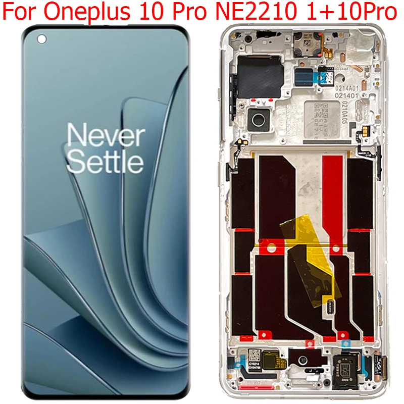 1+10Pro Amoled For Oneplus 10 Pro Display LCD Screen With Frame 6.7\