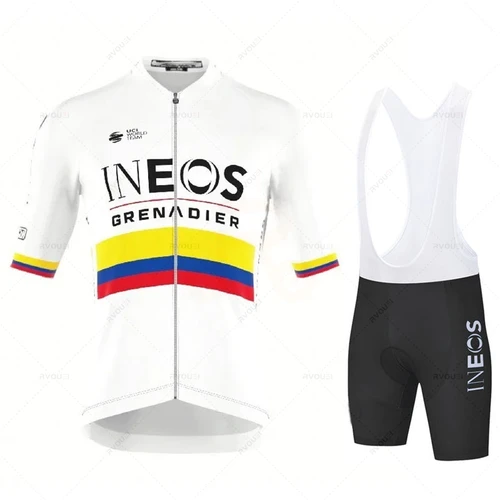 Ineos Colombia Epic Cycling Jersey Set, Ropa de bicicleta de manga corta, Ropa MTB, Uniforme de bicicleta, Camisa de carreras, Nuevo, Verano