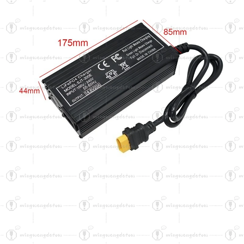 14.6V 20AH LiFePO4 Battery Charger with XT60 XT90 Anderson Alligator Clips