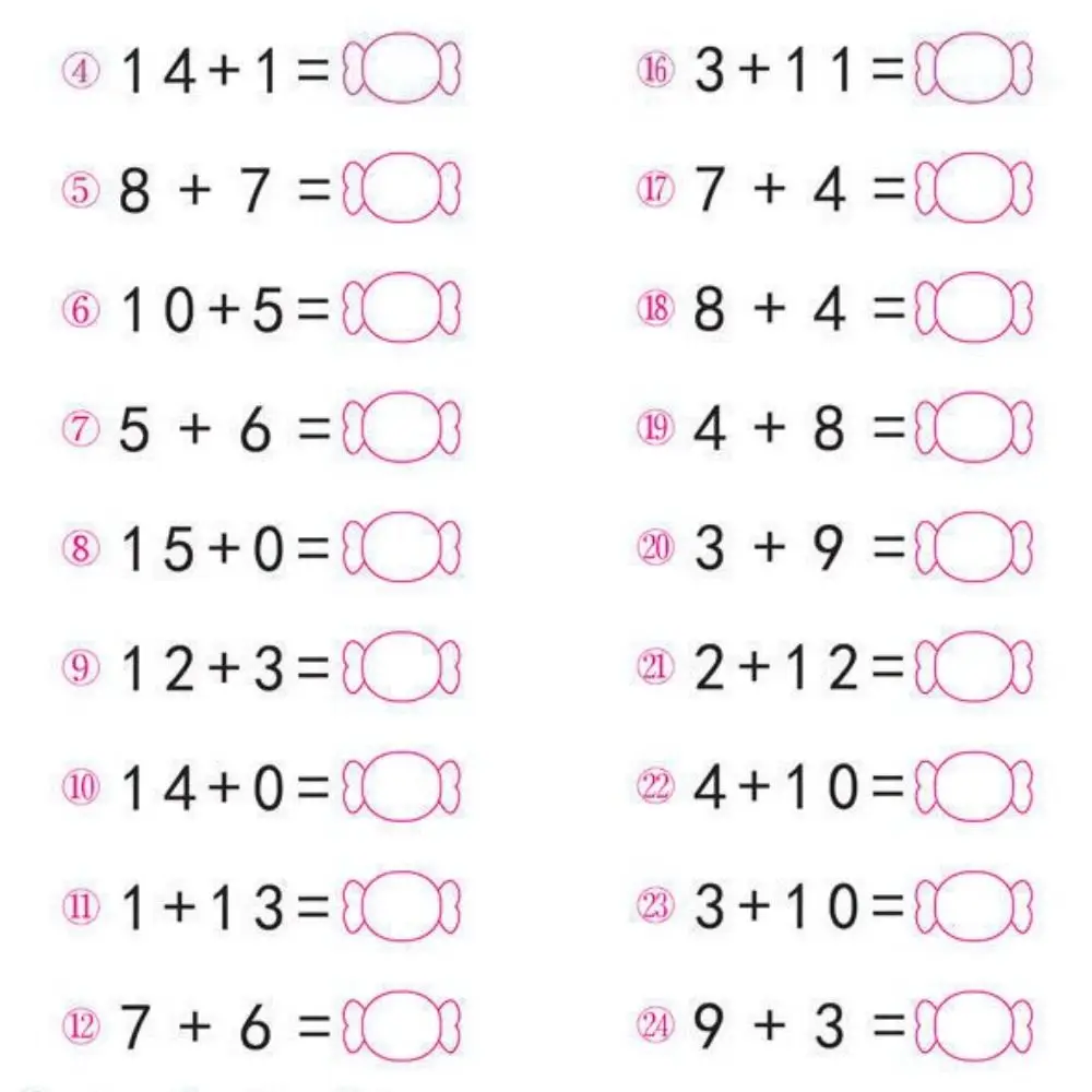 64 Pages Addition and Subtraction Arithmetic Exercise Books 10-100 Quick Calculation Math Arithmetic Books Math Training