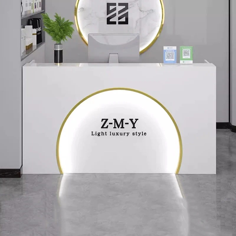Unique Design Reception Counter Creative Trendy Classic Versatile Reception Desk Simple Trendy Tresen Rezeption Office Furniture