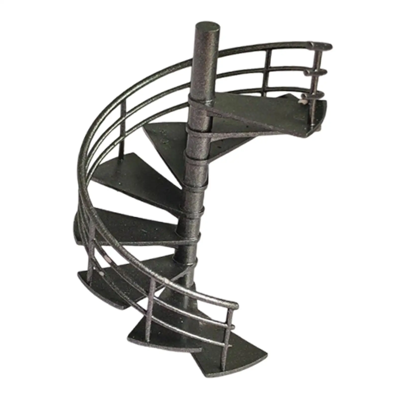 1/64 Scale Resin Attic Ladder Miniature Stairs Model Building Kit Display Stand Platform for Railway Scene Decor