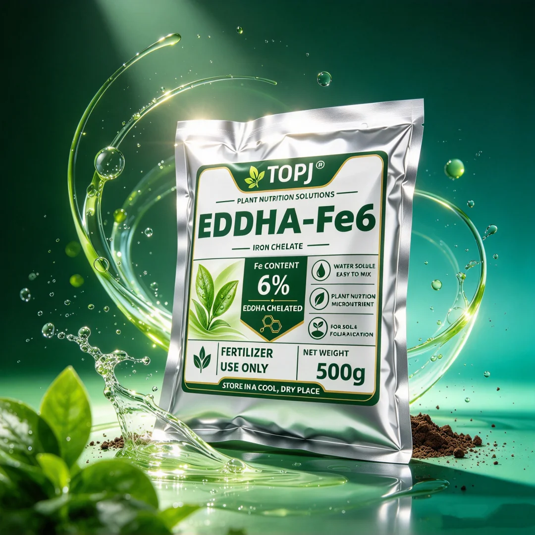 TOPJ EDDHA-Fe6 6% Iron Chelate Fertilizer – Water Soluble Micronutrient for Soil & Foliar Application