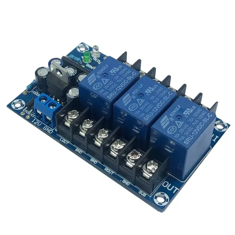 Y44A Speaker Protection Board for Three-Channel Power Amplifier, Support Subwoofer BTL, AC 12-18V