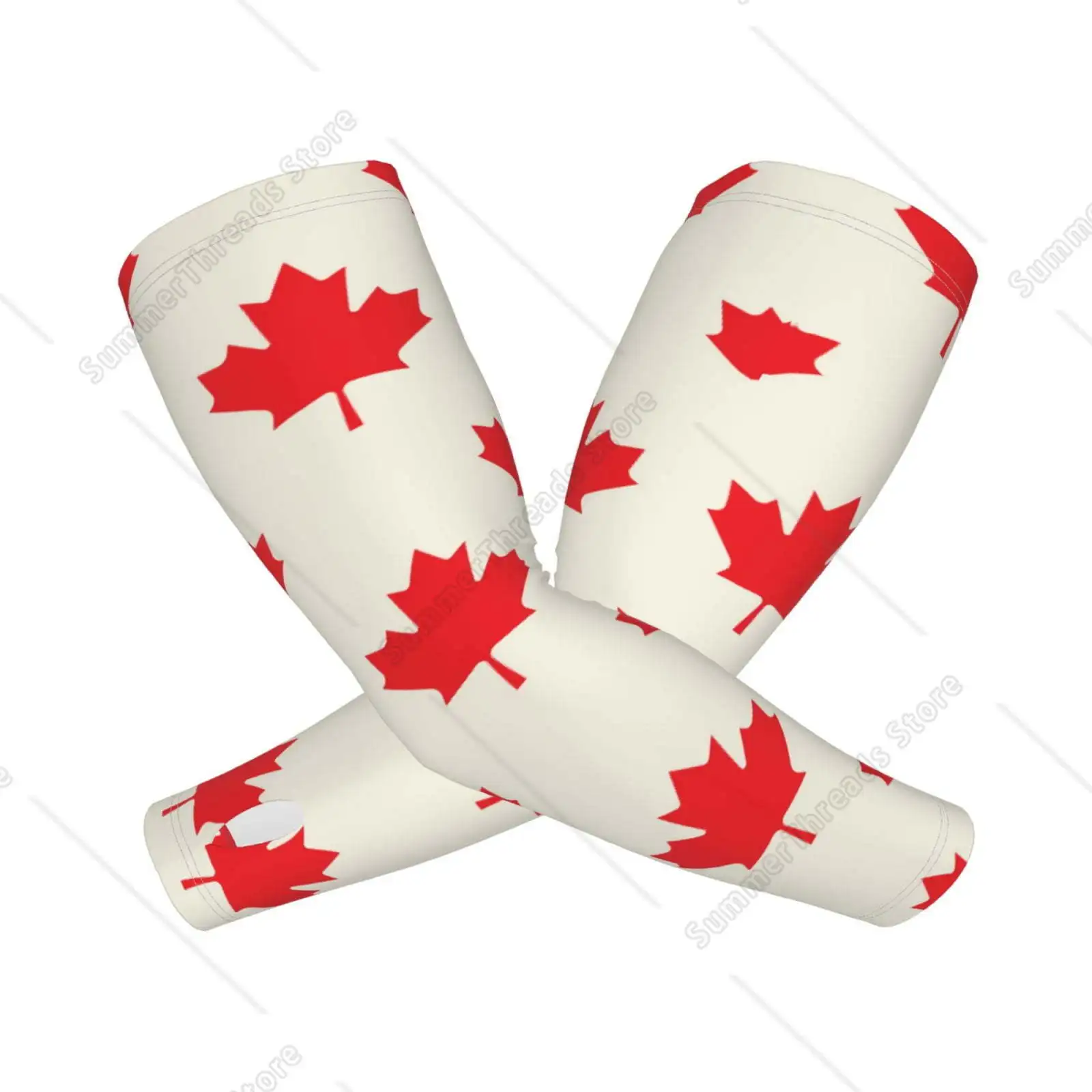ปลอกแขนระบายความร้อน Happy Canada Day สําหรับผู้ชาย ปลอกแขน ปลอกป้องกันแสงแดด UV เพื่อปกปิดด้วยซิลิโคนกันลื่น