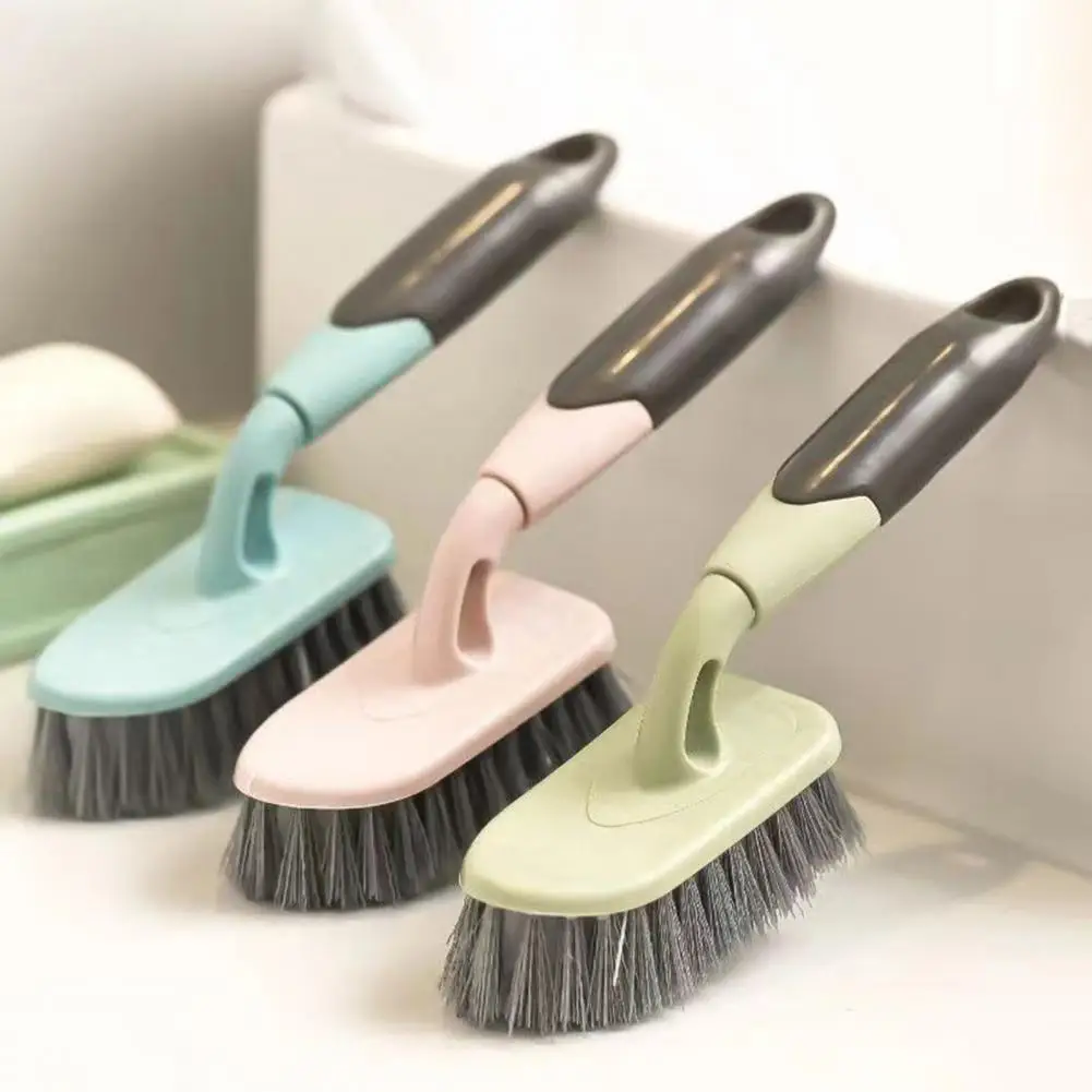 Household Floor Brush Ergonomic Non-Slip Handle Hard Bristles Floor Scrubber Kitchen Bathroom Stain Scrubbing Tool Половая Щетка