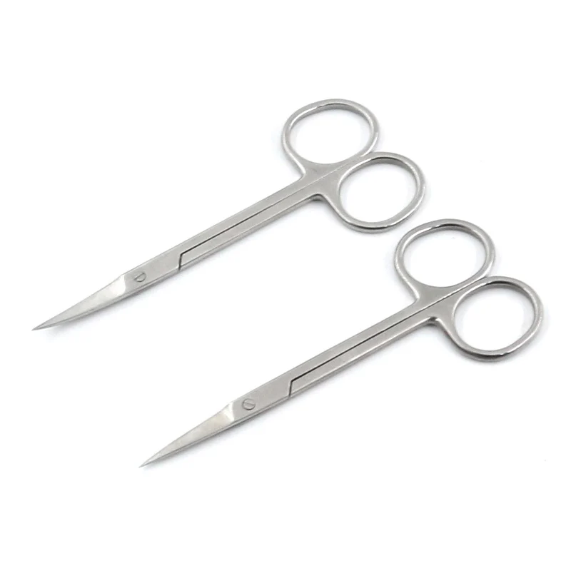 Ophthalmic Surgery Scissors Tungsten Carbon Steel Porcelain PFM Black Handle Shear Eye Scissors