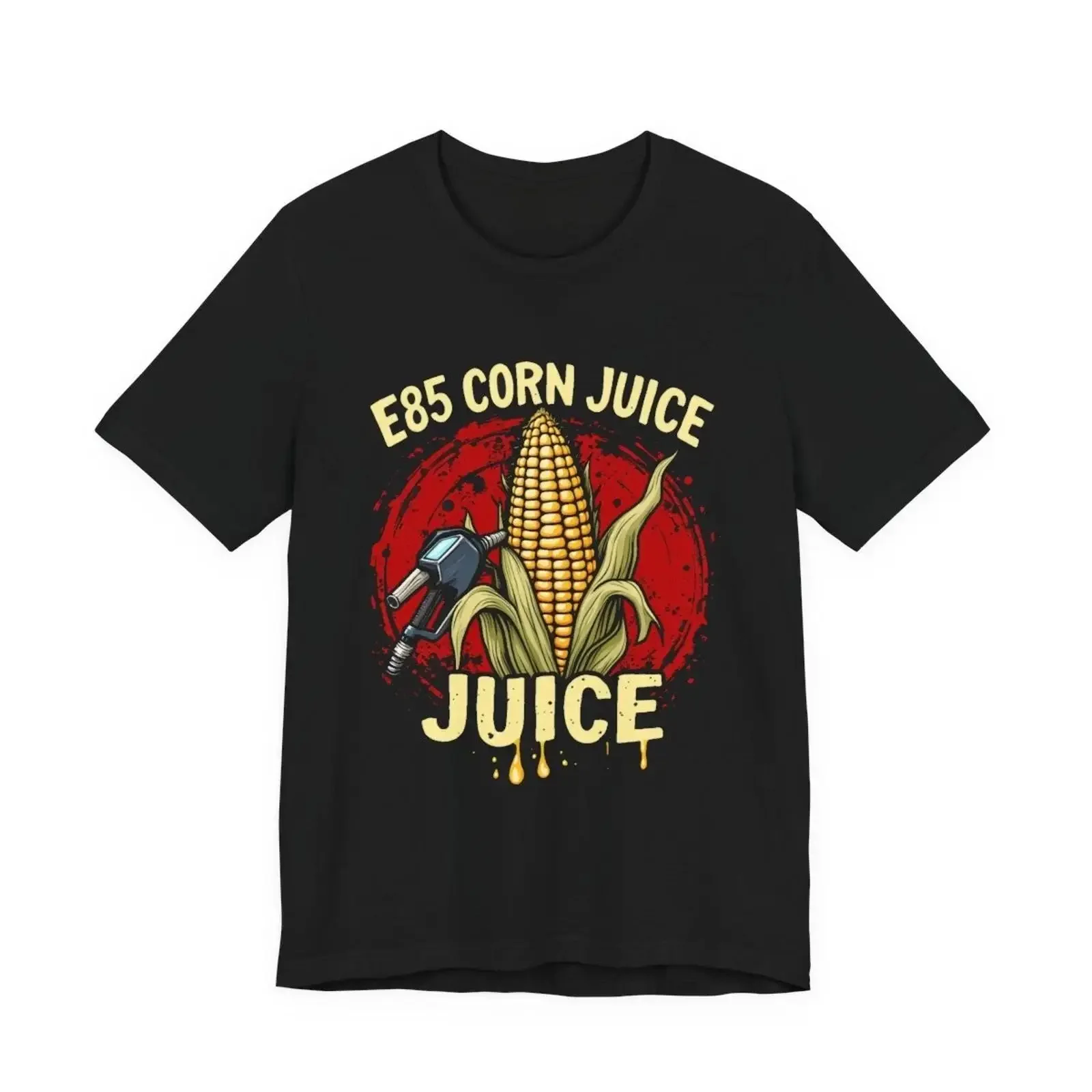 E85 Corn Juice T Shirt Funny Ethanol Gearhead Car Guy Flex Fuel Boost  vintage Washed Top For Everyday Wear Breathable