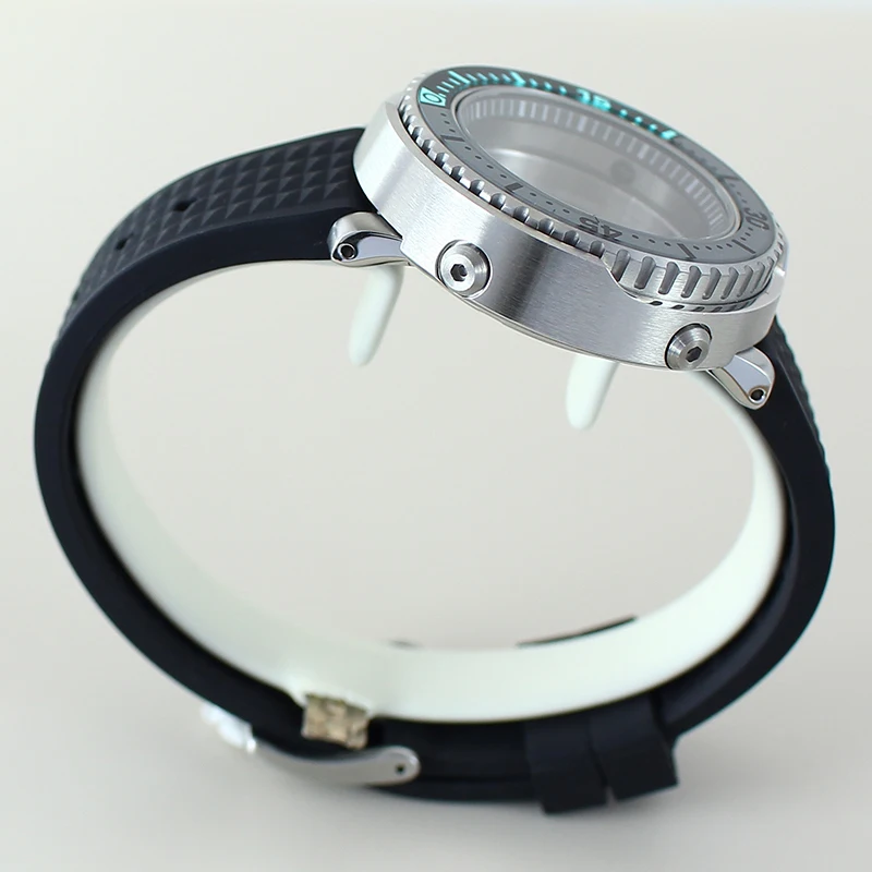 Корпус часов из нержавеющей стали 43,3 мм, резиновый ремешок с сапфиром для NH35 NH36 34, механизм 28,5 мм, модифицированный циферблат, консервированные детали с тунцом, безель C3