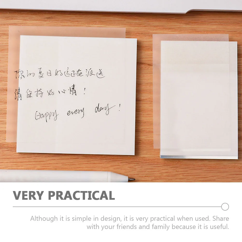 5Pcs Waterproof Note Pads Sticky Memo Pads Simple Generous Design Useful Shareable Practical Long Time Use Student Stationery