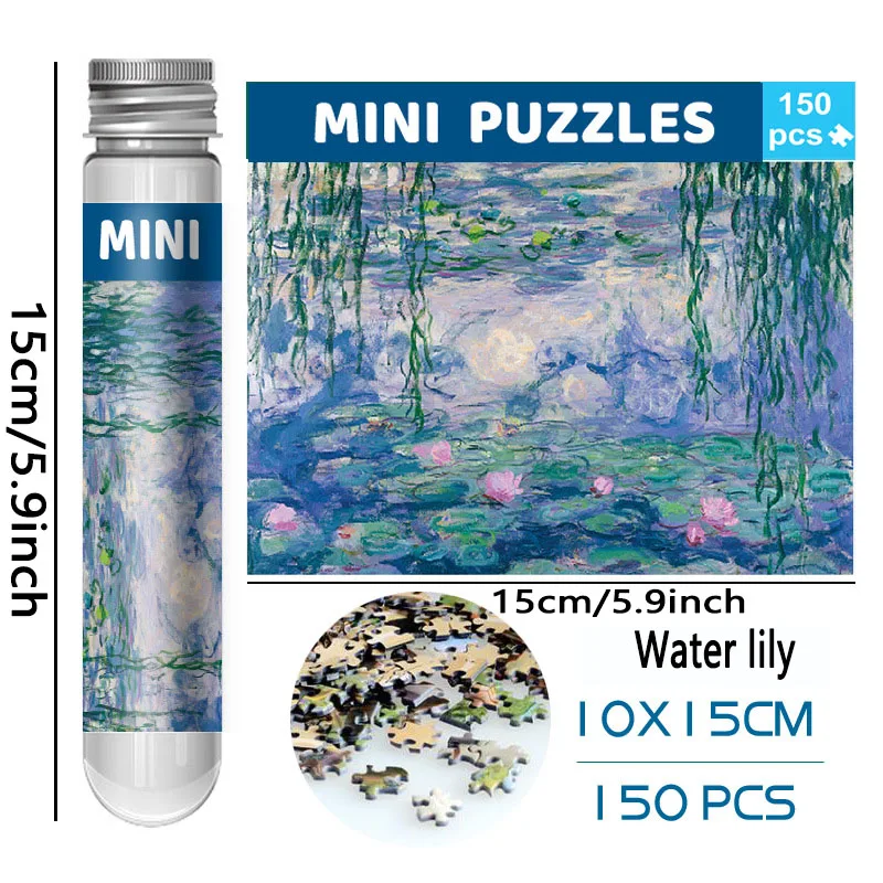 A box of portable cylindrical 150-piece Mini test tube puzzles, mini adult puzzles and creative gifts