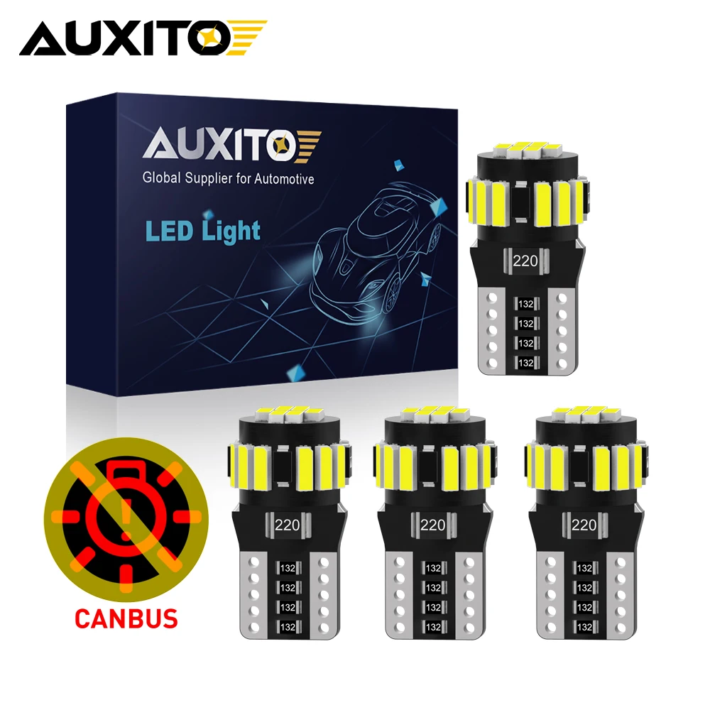 AUXITO 4/2Pcs W5W T10 LED CANBUS No Error 194 168 LED Parking Light Interior Side Bulb for BMW Audi Ford Hyundai Tucson Santa