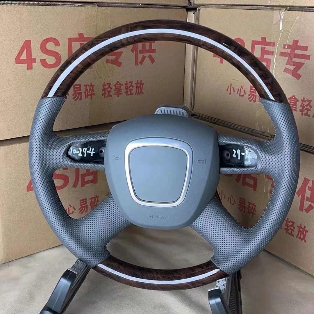 Customized Walnut Wood Steering Wheel For Audi A3 8P Sportback A4 B8 Avant A5 8T A6 C6 A8 D3 Q5