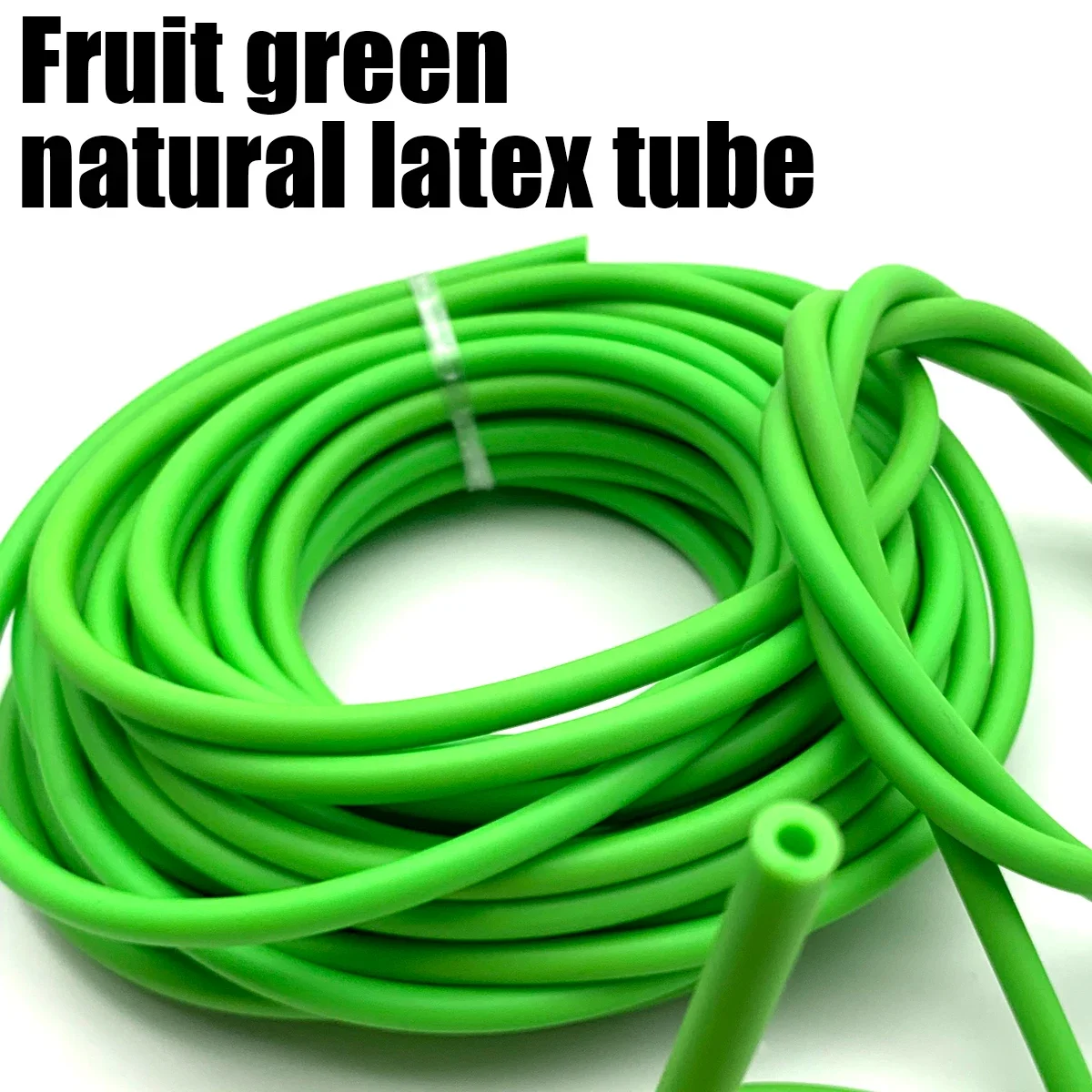 Fruit Green Natural Latex Tube ID1-8mm High Elasticity Hose, Resistant to Stretching and Aging, Available in Multiple Sizes.