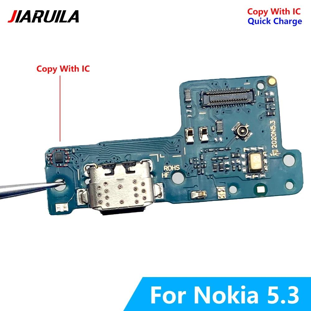 NEW USB Port Charger Dock Plug Connector Charging Board Flex Cable Mic Microphone Board For Nokia 5.3