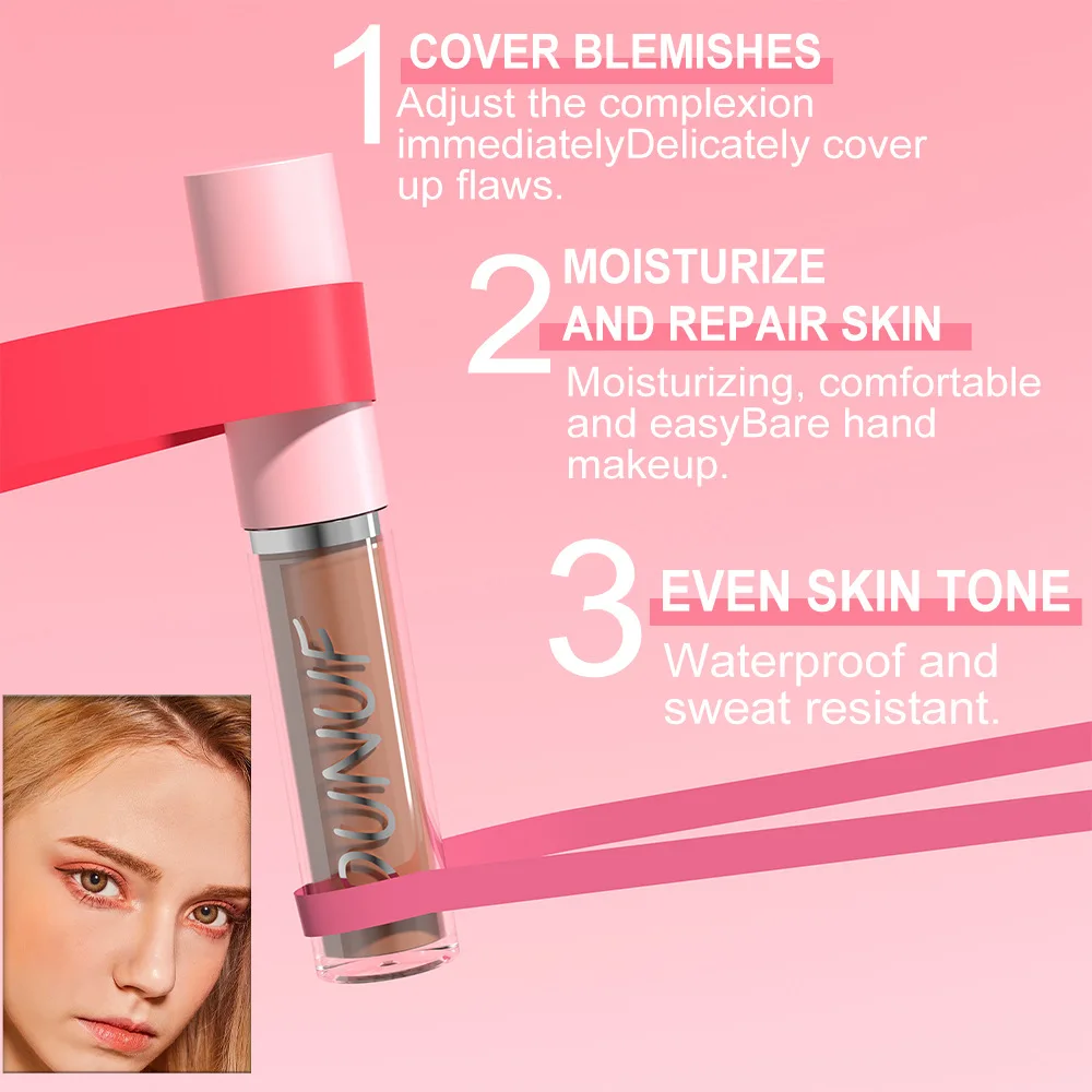 3 ألوان كونتور سائل كريمي قابل للمزج نحت الوجه وبرونزر للمبتدئين تعريف طبيعي طوال اليوم #6