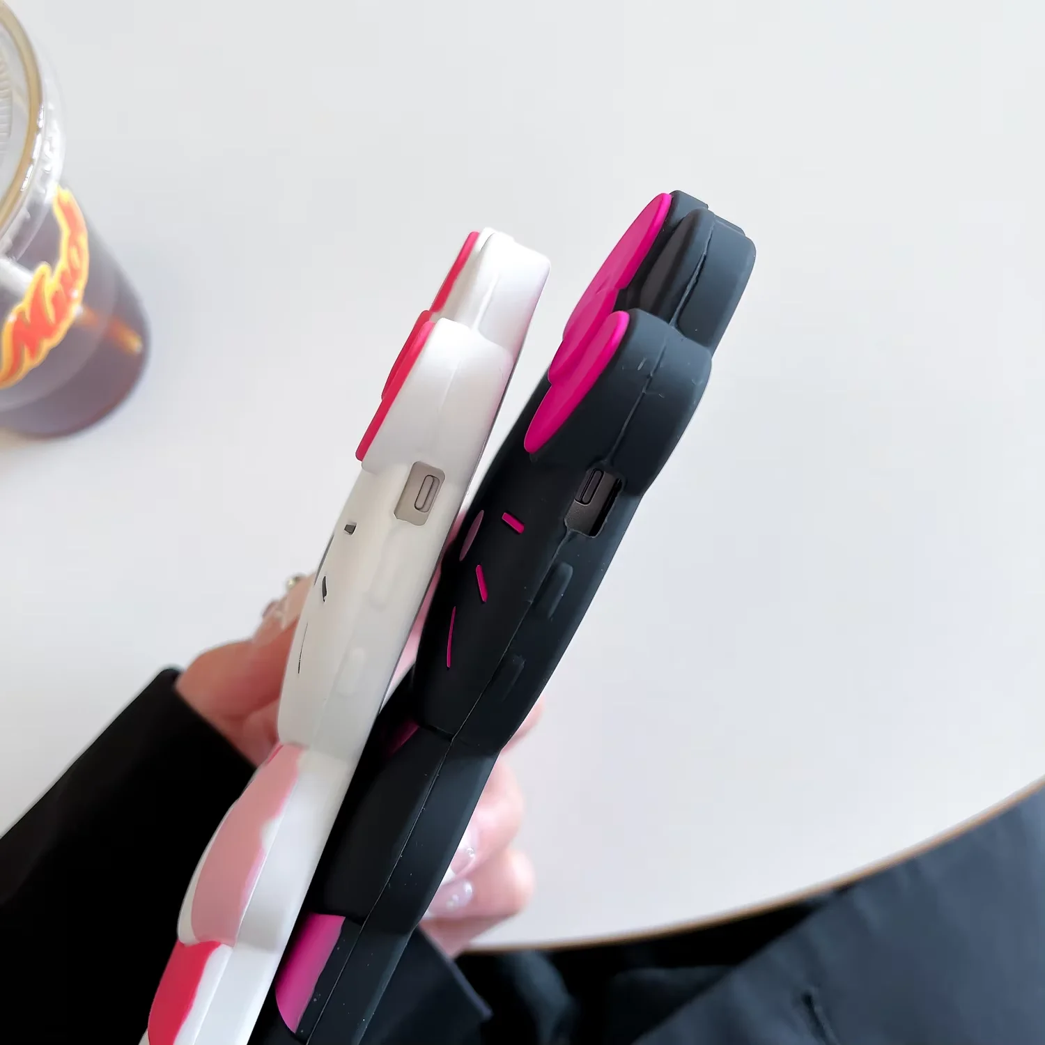 For iPhone 16 15 14 Plus 13 Pro Max 12 Mini 11 X XS Max XR 7 8 SE Color Bowknot Hello Kitty Cartoon Silicon Back Soft Phone Case image 6