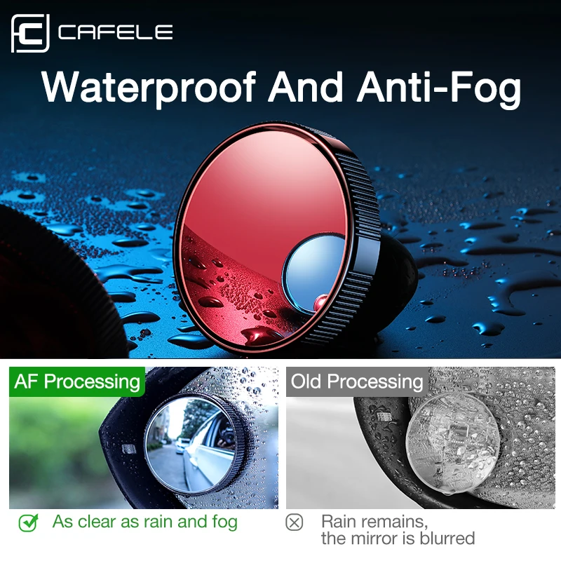 2 قطعة مرآة الرؤية الخلفية للسيارة HD مرايا النقطة العمياء 360 درجة زاوية واسعة سيارة مرآة محدبة مستديرة قابل للتعديل مع مصاصة المسمار #6