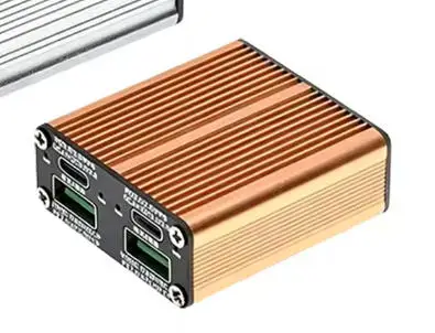 140W Dual-Port Fast Charging Module for USB-C Devices with Aluminum For Alloy Construction and Compact Dimensions
