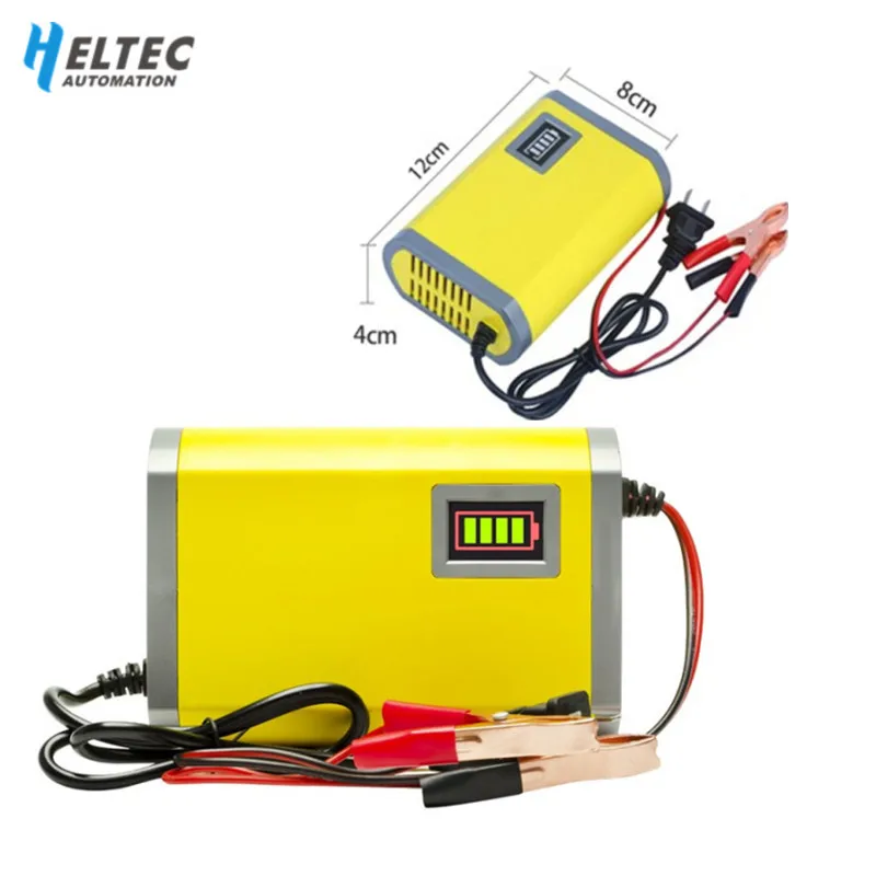 

Heltec 12V 24V 2A 6A 8A Lead Acid Battery Charger Full Automatic AGM VRLA GEL Motor Auto Charger With LCD Display AC 110V 220V