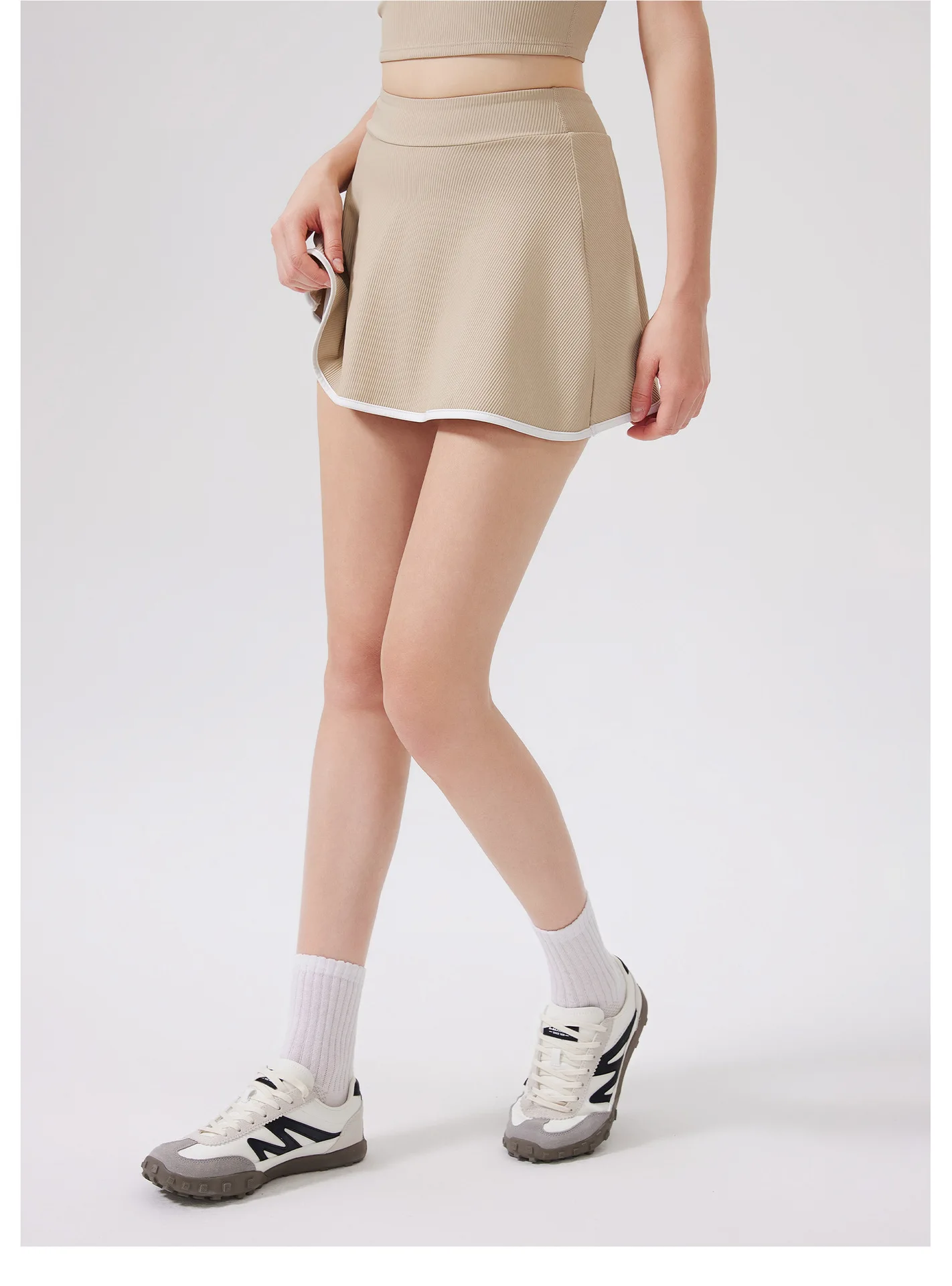 

Naked Quick Drying Sports Short Skirt Exercise Fitness Thread Yoga A-Line Short Skirt Let Go Light Sports Tennis Skirt