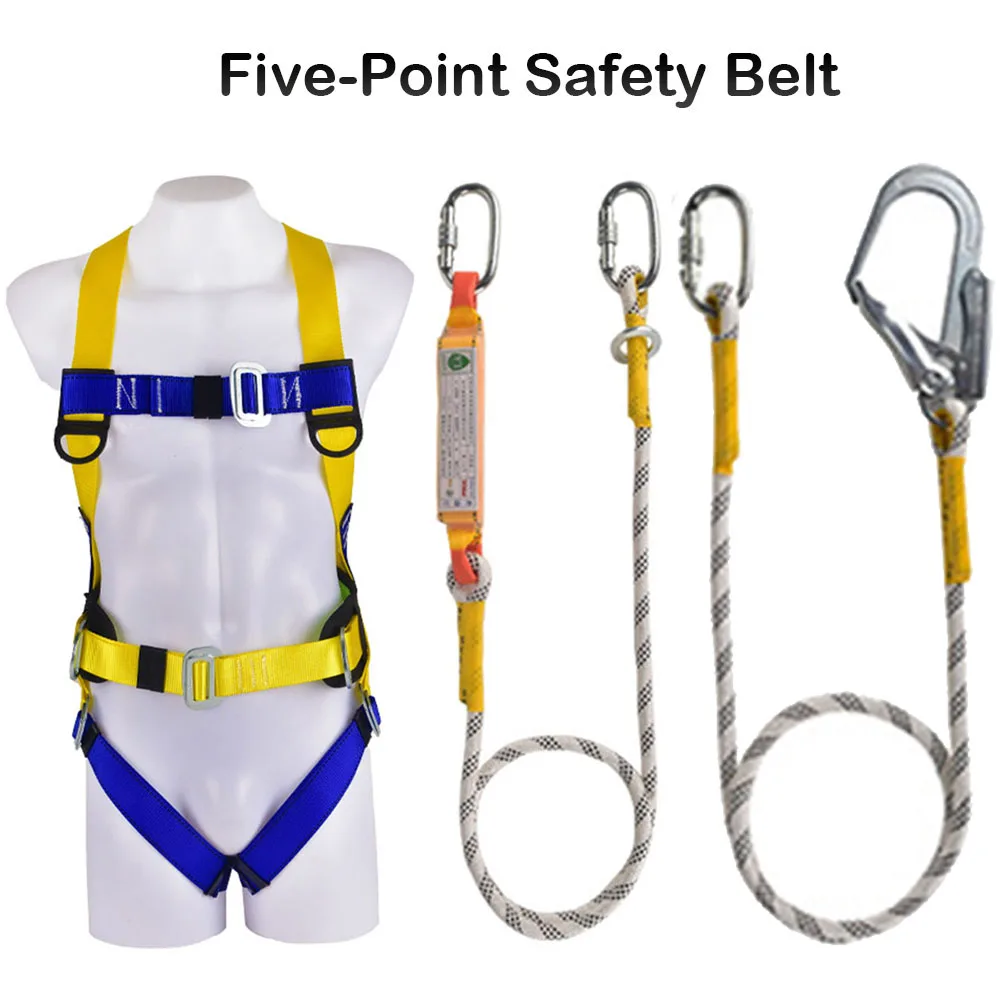 

Five Point Full Body Safety Belt High-altitude Work Harness Outdoor Rock Climbing Electrician Protection Fall Arrest Safety Belt