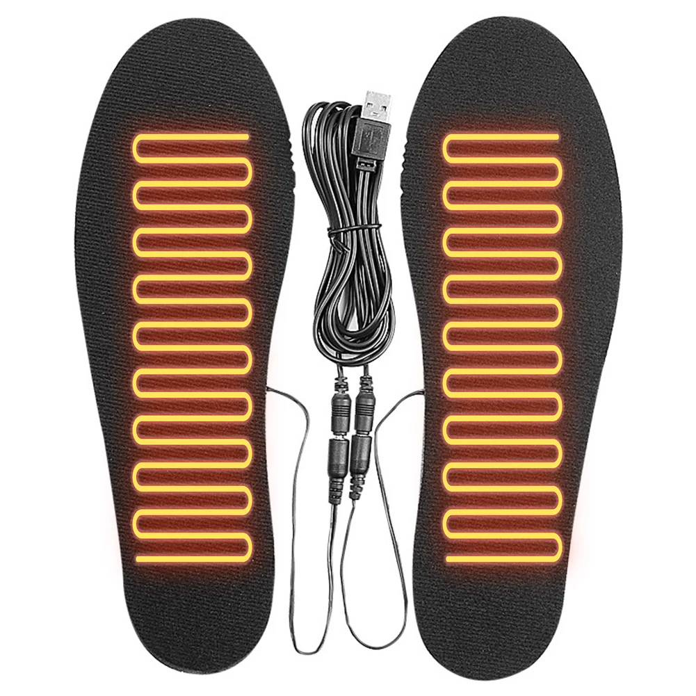 USB อุ่นรองเท้า Insoles ไฟฟ้ารองเท้า Pad ล้างทําความสะอาดได้ Foot Warming Pad ไฟฟ้า Heated Insoles สําหรับฤดูหนาวตกปลาตกปลา