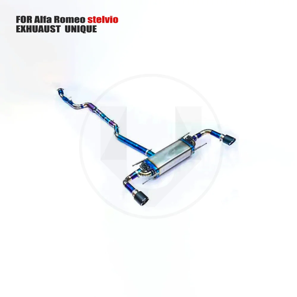 

UNIQUE Titanium Alloy Exhaust Manifold Downpipe Is Suitable For Alfa Romeo stelvio 2.0T Auto Modification Electronic Valve