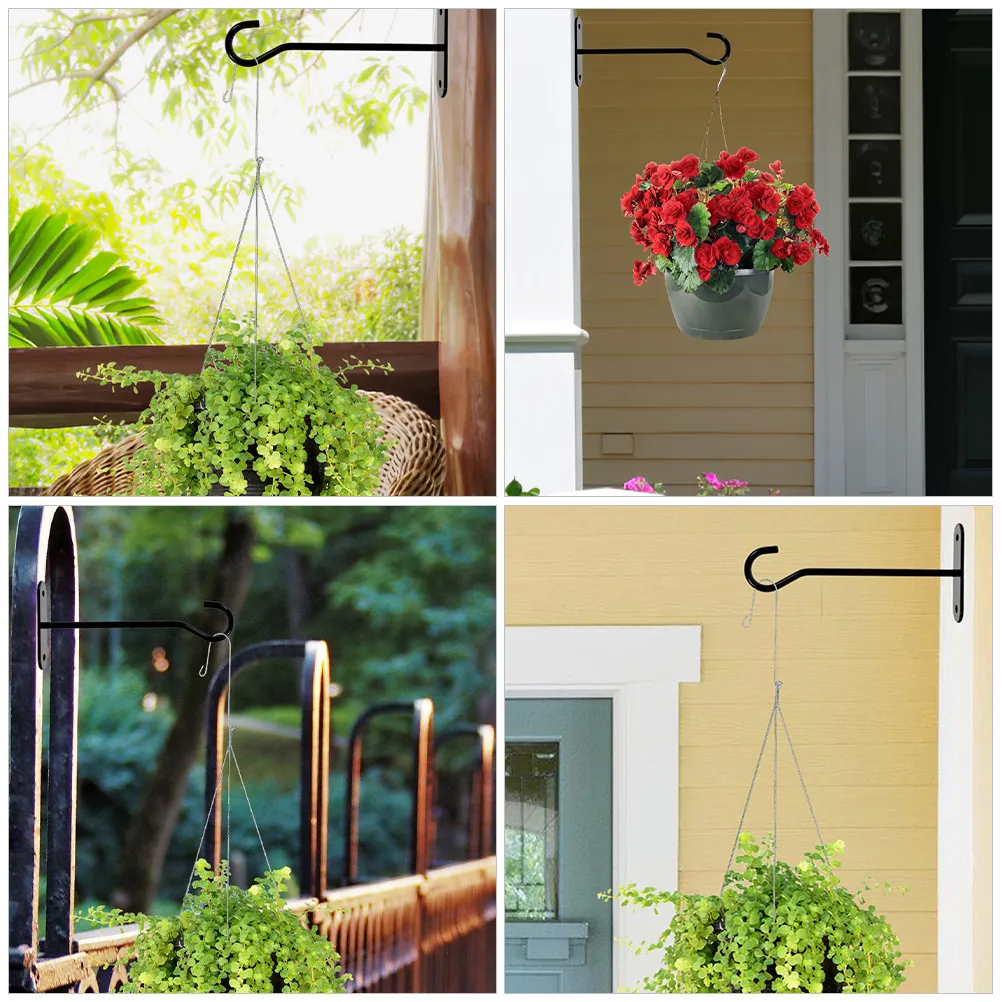 2Sets Ceiling Planter Hooks Sturdy Iron Hanging Hooks for Plants Baskets Bird Feeders Lanterns Outdoor Indoor Outdoor Hook view 6